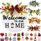 Christmas Wreaths for Front Door with 4 Seasonal Wreaths and 21 Changeable Icons